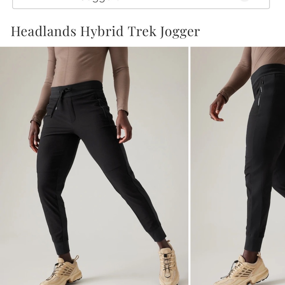 Athleta size 10 Headlands Hybrid Trek Jogger black like new